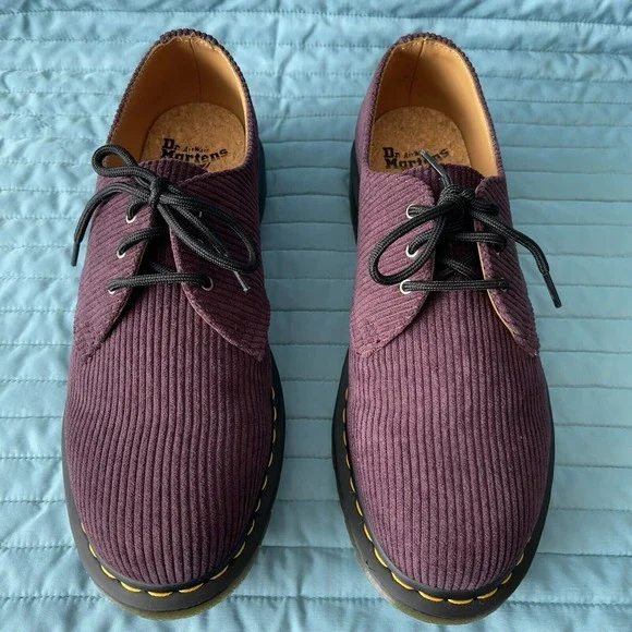 Dr. Martens 1461 Oxblood Duchess Corduroy Oxfords Shoes Size Men\'s 8 Women\'s 9‎ Dr Martens Mens 1461 Duchess Corduroy Oxblood Oxford Shoes  main image 4